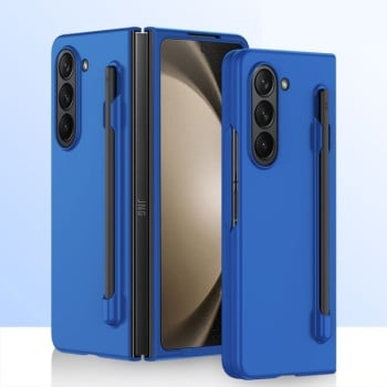 Противоударный чехол Integrated Skin Feel PC with Pen / Pen Box для Samsung Galaxy  Fold 6 - синий