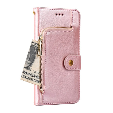 Чехол-книжка Zipper Bag для Realme 9 Pro+/Realme 9 Pro Plus/ Realme 9 4G - розовое золото