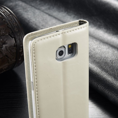 Кожаный чехол-книжка CaseMe 003 Series на Galaxy S7 Edge - белый