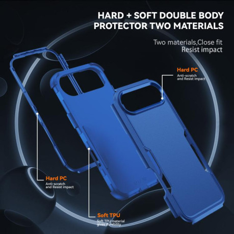 Противоударный чехол Commuter Shockproof TPU + PC для iPhone Air - синий