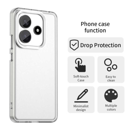 Противоударный чехол Candy Series для Xiaomi Redmi Note 14 5G/Poco M7 Pro 5G - белый
