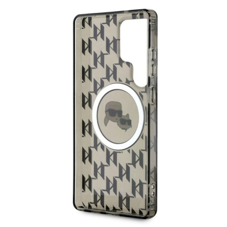 Оригінальний чохол Karl Lagerfeld Button Karl &amp; Choupette Heads On KL Pattern MagSafe для Samsung Galaxy S25 Ultra - black