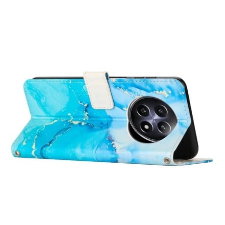 Чехол-книжка Painted Marble Pattern для Realme 12 5G / 13 5G Global - синий