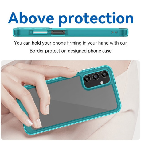Противоударный чехол Colorful Acrylic Series для Samsung Galaxy A05s - синий