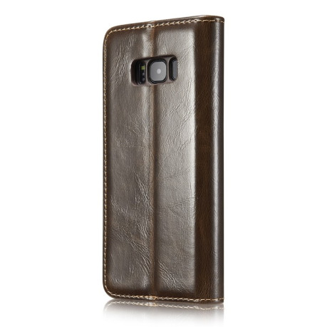 Кожаный чехол-книжка CaseMe 003 Series на Galaxy S8+ / G955 - коричневый