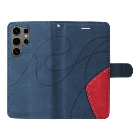Чохол-книжка CaseNeo Splicing Dual Magnetic Buckle Leather для Samsung Galaxy S25 Ultra 5G - синій
