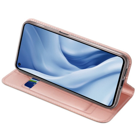 Чехол-книжка DUX DUCIS Skin Pro Series на Xiaomi Mi 11 Lite/Mi 11 Lite NE 4G/- розовое золото