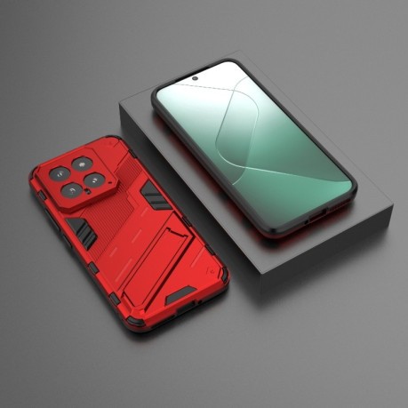 Противоударный чехол Punk Armor для Xiaomi 14 - красный