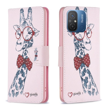 Чехол-книжка Colored Drawing Pattern для Xiaomi Redmi Poco C55/Redmi 12C/11A- Deer
