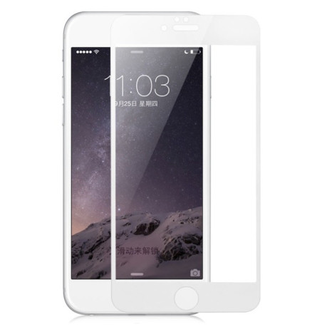 3D защитное стекло на весь экран для iPhone 6 Plus (White)