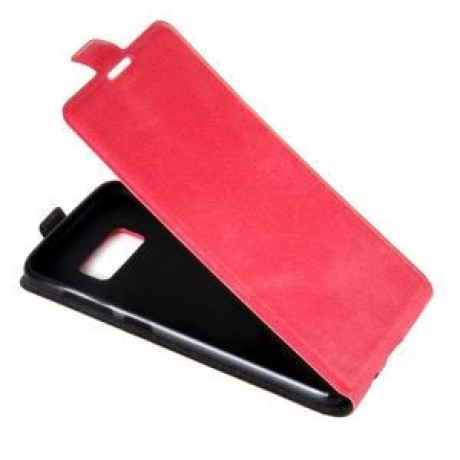 Кожаный флип-чехол на Samsung Galaxy S8/G950-пурпурно-красный
