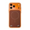Тканевой чехол Skin Feel PC + Technology Cloth Magnetic с софт-тач покрытием для iPhone 18 Pro Max/17 Pro Max — оранжевый/коричневый