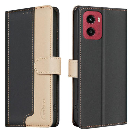 Чохол-книжка Color Matching RFID Anti-theft Leather для Motorola Moto G05 - чорний