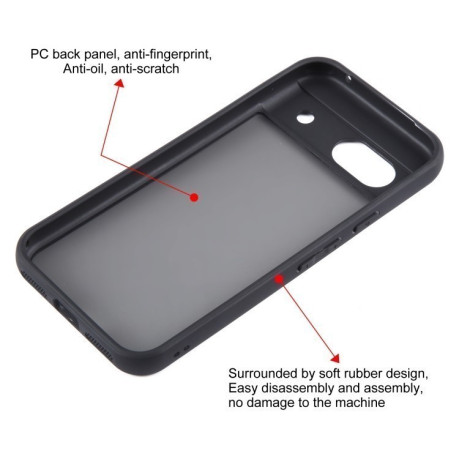 Чехол Matte Black TPU + PC для Google Pixel 8a - черный