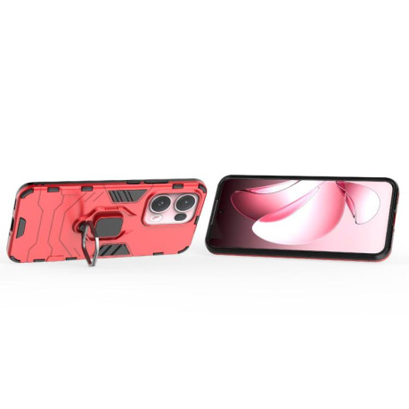 Противоударный чехол Magnetic Ring Holder на OPPO Reno13 Pro 5G Global - красный