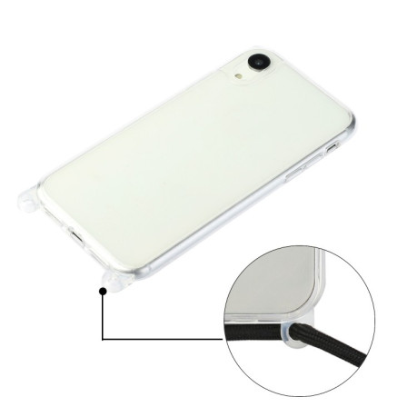 Противоударный чехол Ultra-thin Acrylic with Lanyard для iPhone XR - черный