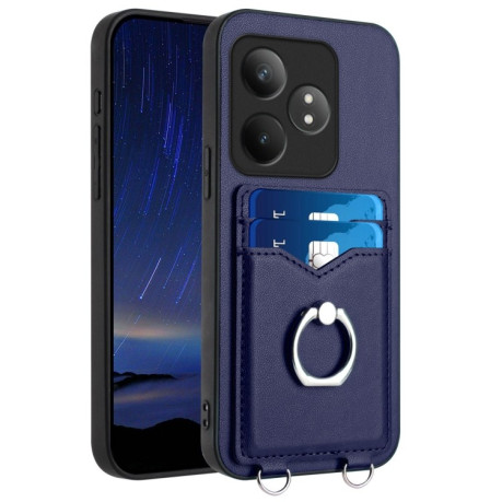 Протиударний чохол R20 Ring Card Holder для Realme GT Neo6 SE - синій