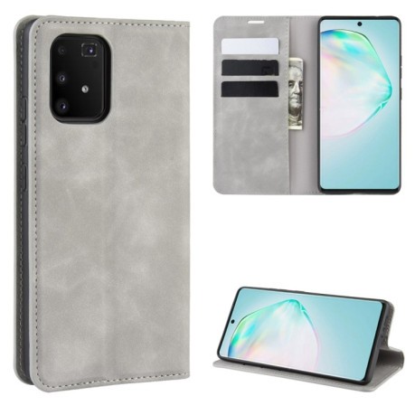 Чохол-книжка Retro-skin Business Magnetic Samsung Galaxy S10 Lite -сірий
