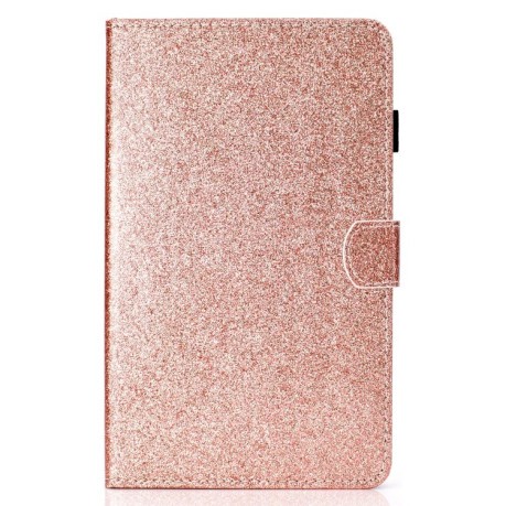 Чехол-книжка Varnish Glitter Powder для iPad mini 6 - розовое золото