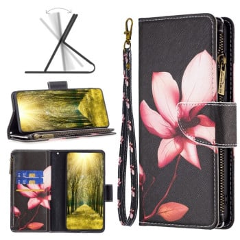 Чехол-кошелек Colored Drawing Pattern Zipper для Xiaomi Redmi A1/A2/Redmi A1+/A2+ - Lotus