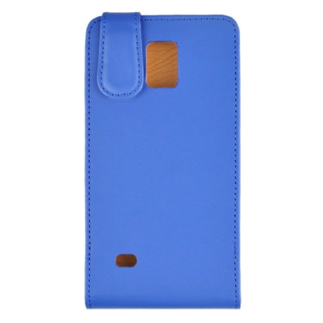 Кожаный флип-чехол на Samsung Galaxy Note 4 N910 голубой