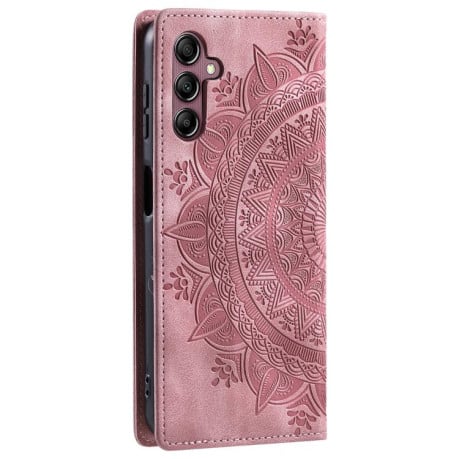 Чехол-книжка с тиснением Totem Embossed на Samsung Galaxy A17 5G - розовое золото
