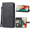 Чехол-книжка EsCase Leather для Xiaomi Redmi Note 13 5G - черный