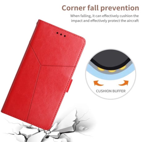 Чехол-книжка Y-shaped Pattern для Xiaomi Redmi 13 4G Global - красный