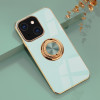 Ударозащитный чехол 6D Electroplating with Magnetic Ring для iPhone 13 mini - голубой