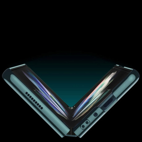 Протиударний чохол GKK Integrated Electroplating + Glass для Samsung Galaxy Fold4 - чорний