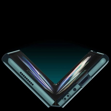 Протиударний чохол GKK Integrated Electroplating + Glass для Samsung Galaxy Fold4 - прозорий