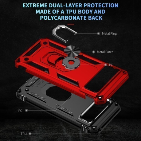 Противоударный чехол HMC 360 Degree Rotating Holder на Google Pixel 8a - красный