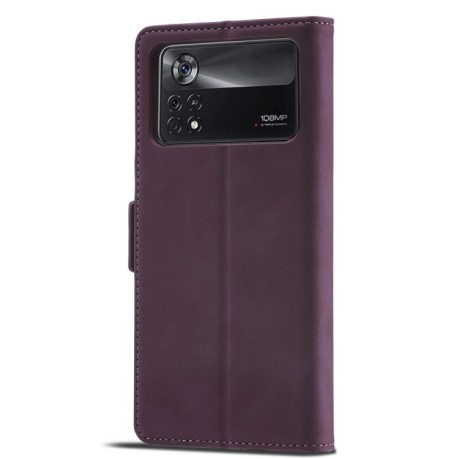 Чехол-книжка Forwenw Dual-side для Xiaomi Poco X4 Pro 5G - винно-красный