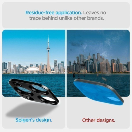 Комплект защитных стекол на камеру Spigen Optik.tR Camera Protector 2 pcs. для  iPhone 14 Pro / Pro Max / 15 Pro / Pro Max / 16 Pro / Pro Max - Black