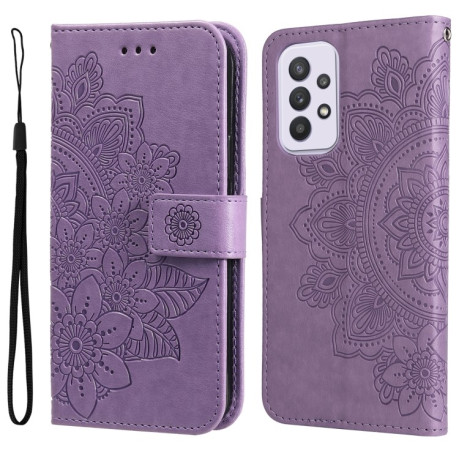 Чохол-книжка 7-petal Flowers Embossing Samsung Galaxy A33 5G - фіолетовий
