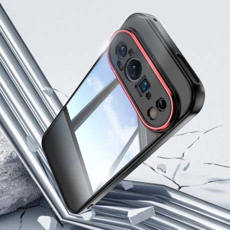 Протиударний чохол Acrylic Hybrid TPU Armor Shockproof для Google Pixel 9 Pro XL - чорно-червоний