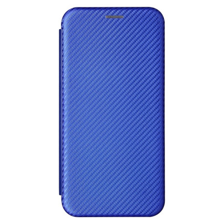 Чехол-книжка Carbon Fiber Texture на Xiaomi Mi 11 Lite/Mi 11 Lite NE - синий