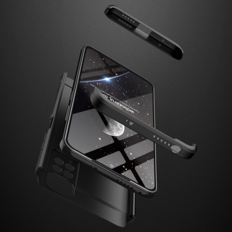 Противоударный чехол GKK Three Stage Splicing на Xiaomi Redmi Note 11S / 11 Global - черный