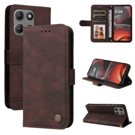 Чохол-книжка Skin Feel Life Tree для Motorola Moto G15/G15 Power - коричневий