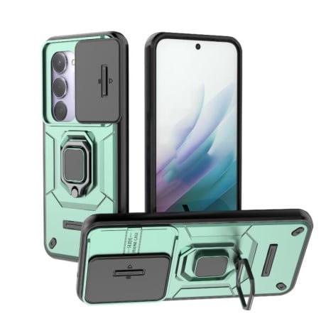 Противоударный чехол Sliding Camshield на Xiaomi Redmi 15 5G / 4G EU 171mm - зеленый