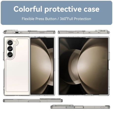 Противоударный чехол Colorful Acrylic Series для Samsung Galaxy Fold 6 5G - прозрачный