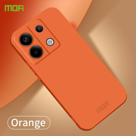 Ультратонкий чехол MOFI Qin Series Skin Feel All-inclusive Silicone Series для Xiaomi Redmi Note 13 - оранжевый