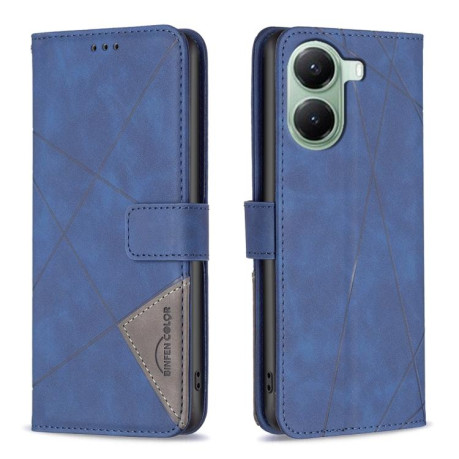 Чехол-книжка Rhombus Texture для Xiaomi Poco X7 Pro - синий