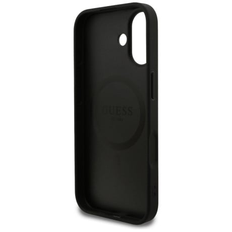 Оригінальний чохол Guess Grained Ring з MagSafe на iPhone 17 - black