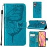 Чохол-книжка Embossed Butterfly для Samsung Galaxy S22 Ultra 5G - синій