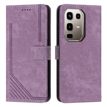 Чохол-книжка Skin Feel Stripe Pattern для Infinix Note 50 4G / 50 Pro 4G - фіолетовий