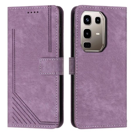 Чехол-книжка Skin Feel Stripe Pattern для Infinix Note 50 4G / 50 Pro 4G - фиолетовый