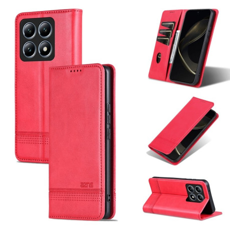 Чохол-книжка AZNS Magnetic Calf на Xiaomi 14T Pro - червоний
