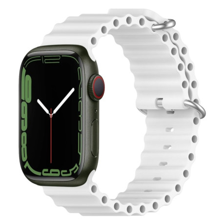 Силіконовий ремінець Ocean для Apple Watch Series 8/7 41mm/40mm/38mm - білий