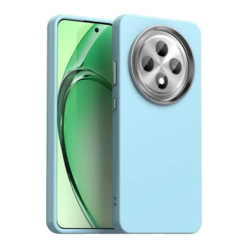 Противоударный чехол  Colorful Acrylic Series с цветной силиконовой боковиной на OPPO Reno12 F/12FS - синий